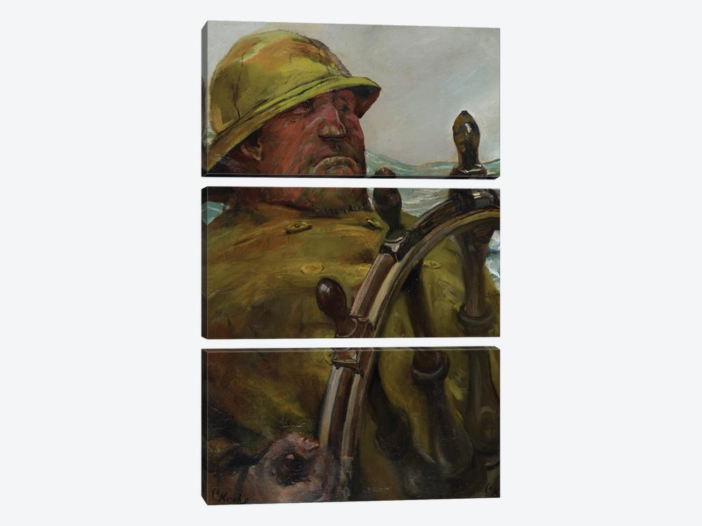 At The Helm, 1890-95 by Christian Krohg 3-piece Canvas Art