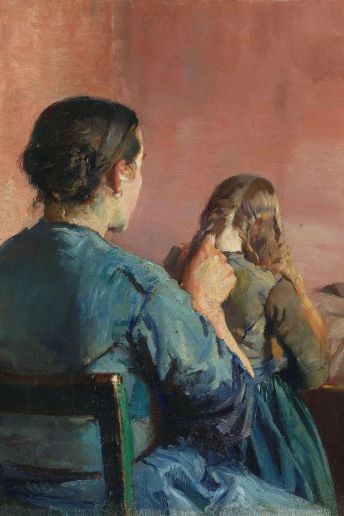 Braiding Her Hair, C.1888