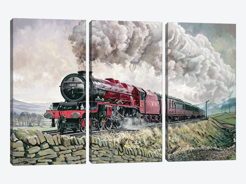 The Princess Elizabeth Storms North In All Weathers by David Nolan 3-piece Canvas Art Print