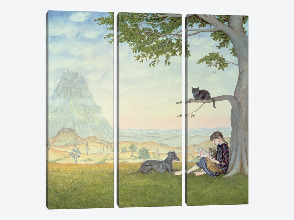 Four Friends by Ditz 3-piece Canvas Art Print