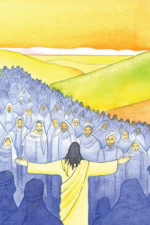Great Crowds Followed Him, 2001 by Elizabeth Wang wall art