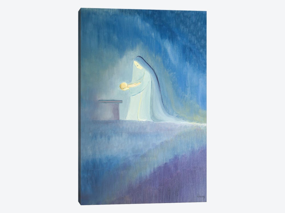 The Virgin Mary Cared For Her Child Jesus With Simplicity And Joy, 2001 by Elizabeth Wang 1-piece Canvas Artwork