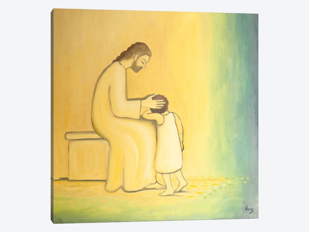When We Repent Of Our Sins Jesus Christ Looks On Us With Tenderness Just As When A Mother Embraces Her Child, 2001 by Elizabeth Wang 1-piece Art Print
