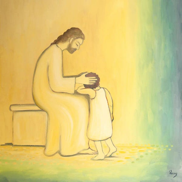 Jesus Christ: When We Repent Of Our Sins Jesus Christ Looks On Us With Tenderness Just As When A Mother Embraces Her Child, 2001 by Elizabeth Wang