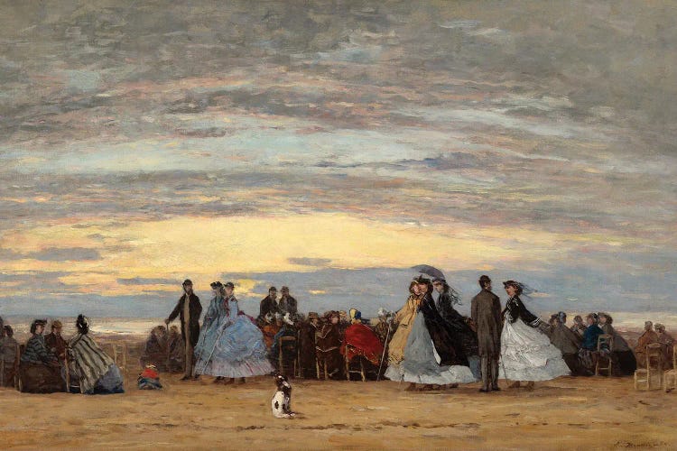 The Beach At Villerville, 1864