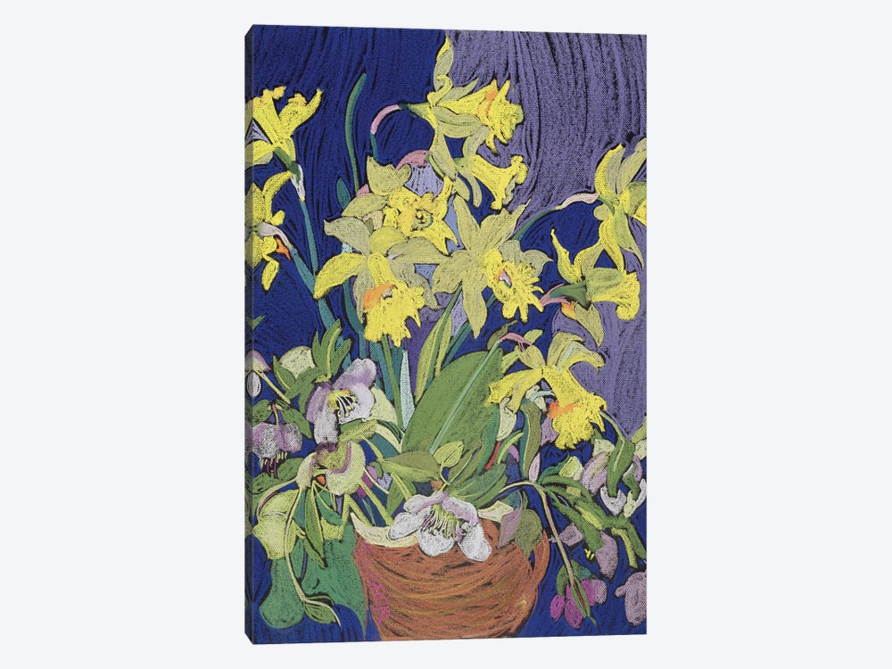 Daffodils With Jug by Frances Treanor 1-piece Canvas Art Print