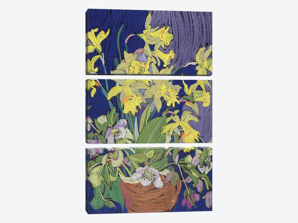 Daffodils With Jug by Frances Treanor 3-piece Art Print