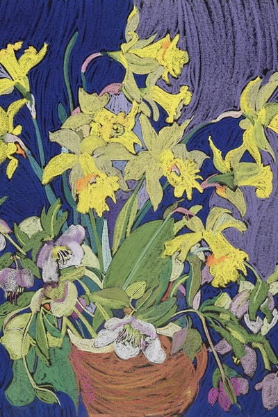 Daffodils: Daffodils With Jug by Frances Treanor