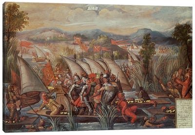 The Capture of Guatemoc  Canvas Art Print