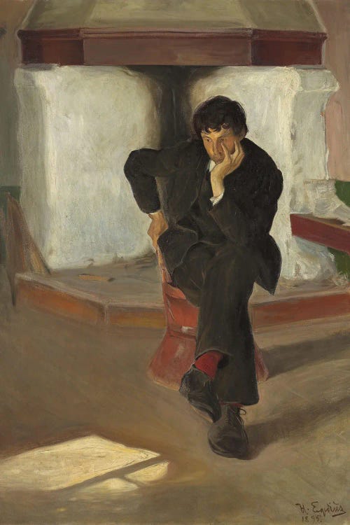 The Dreamer. The Artist Torleiv Stadskleiv, 1895