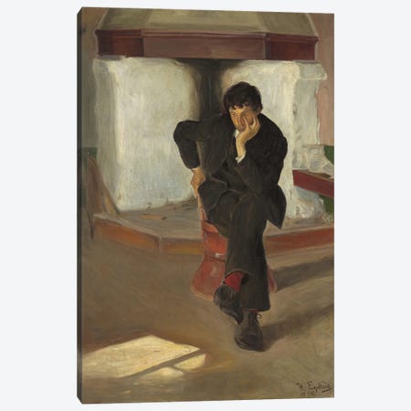 The Dreamer. The Artist Torleiv Stadskleiv, 1895 Canvas Print #BMN13355} by Halfdan Egedius Canvas Art