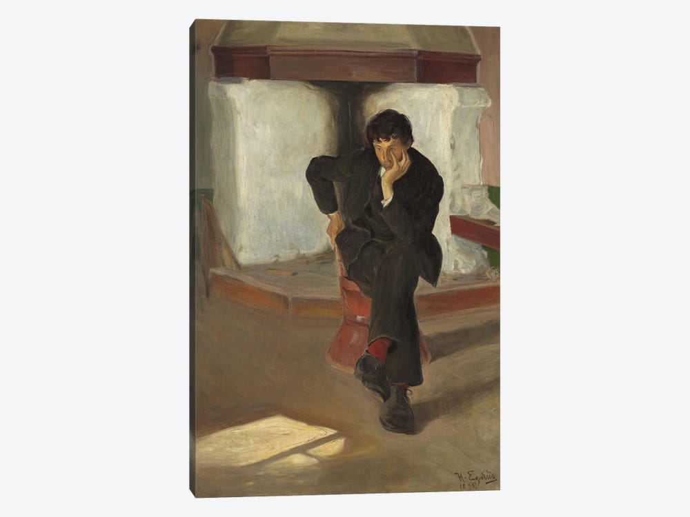 The Dreamer. The Artist Torleiv Stadskleiv, 1895 by Halfdan Egedius 1-piece Canvas Artwork