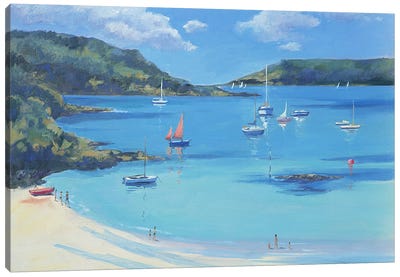 Sunny Cove, Salcombe, 2000 Canvas Art Print