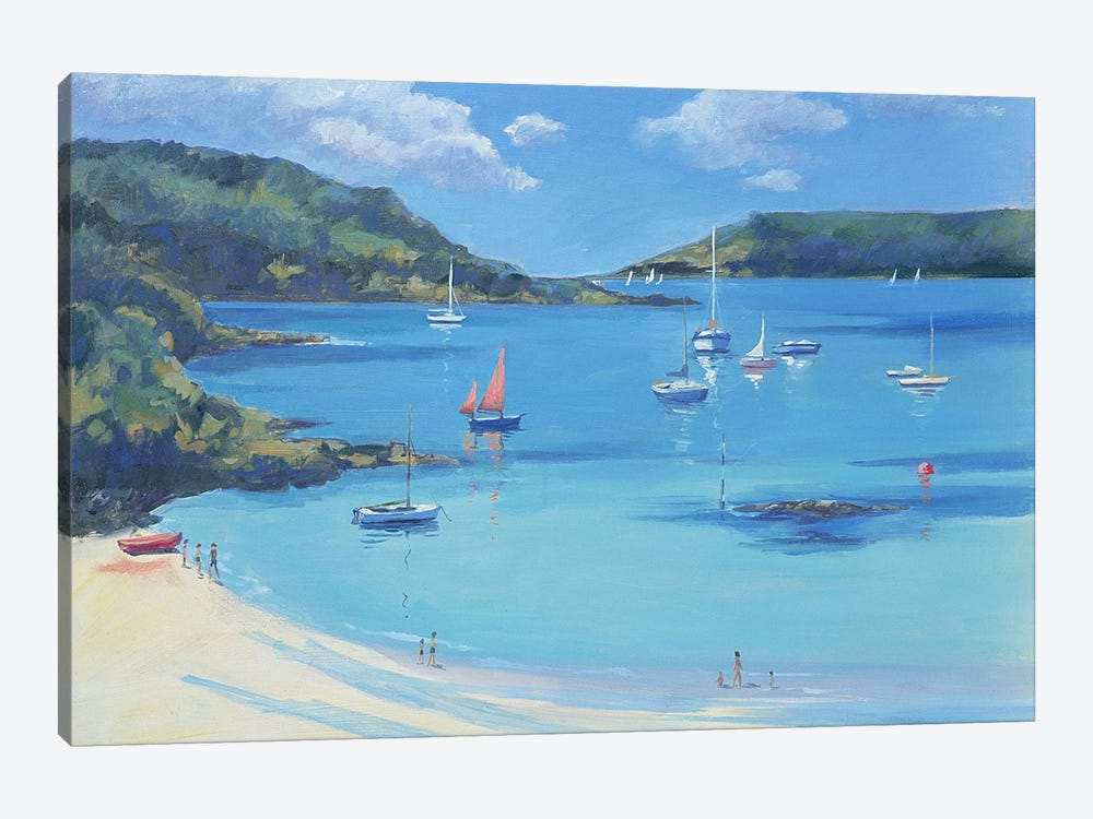 Sunny Cove, Salcombe, 2000 by Jennifer Wright 1-piece Canvas Artwork