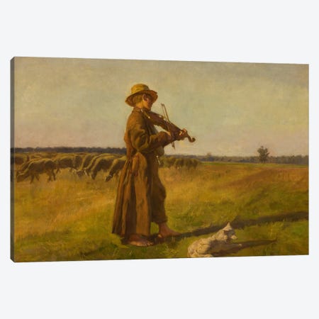 Cowherd, 1897 Canvas Print #BMN13380} by Joseph Chelmonski Canvas Wall Art