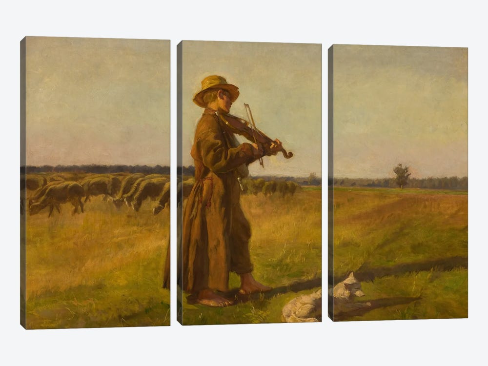 Cowherd, 1897 by Joseph Chelmonski 3-piece Canvas Art