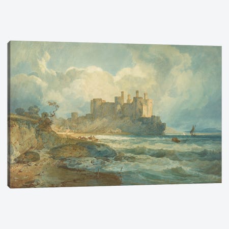 Conway Castle, North Wales, 1798 Canvas Print #BMN13381} by Joseph Mallord William Turner Canvas Artwork