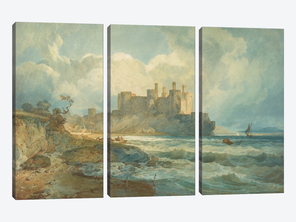 Conway Castle, North Wales, 1798 by Joseph Mallord William Turner 3-piece Art Print