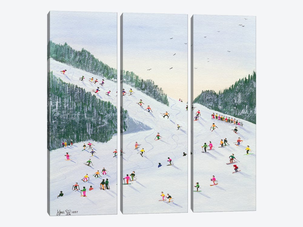 Ski-Vening, 1995 by Judy Joel 3-piece Canvas Art