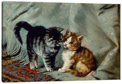 Best Friends Canvas Art Print - Cat Art