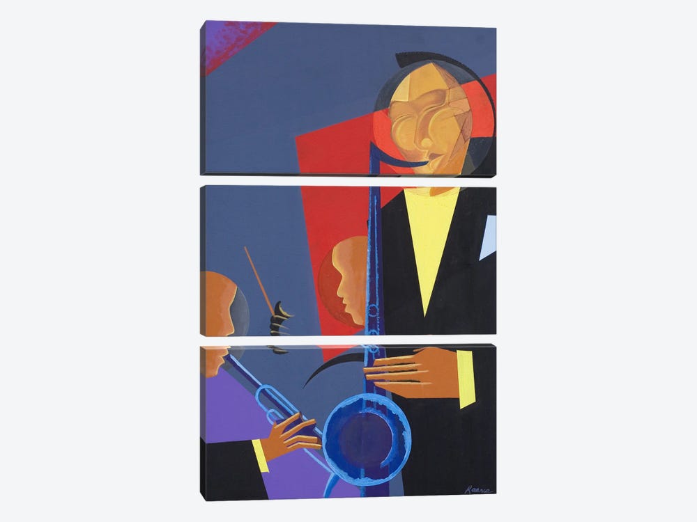 Jazz Sharp, 2007 by Kaaria Mucherera 3-piece Canvas Art Print