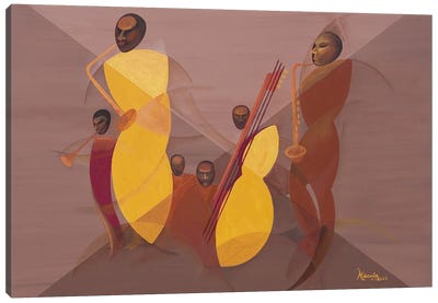Mango Jazz, 2006 Canvas Art Print - Brown Art