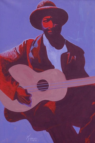 Purple Blues, 2006 by Kaaria Mucherera canvas print