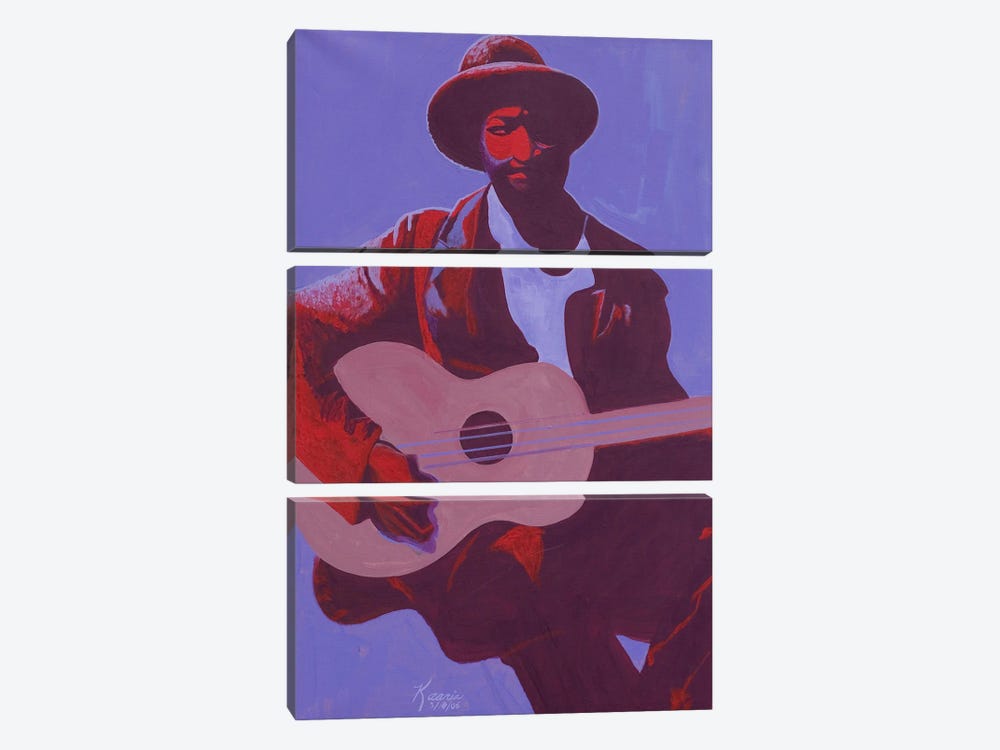 Purple Blues, 2006 by Kaaria Mucherera 3-piece Canvas Print