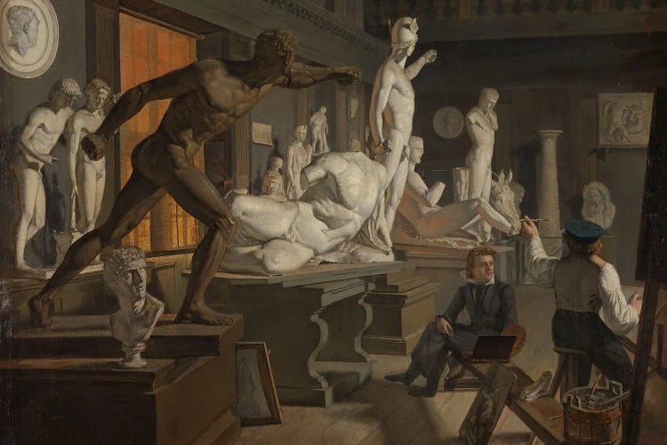 Scene From The Academy In Copenhagen, C.1827-28