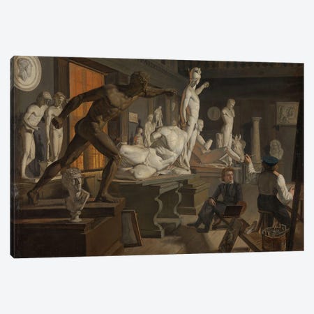 Scene From The Academy In Copenhagen, C.1827-28 Canvas Print #BMN13402} by Knud Andreassen Baade Canvas Print