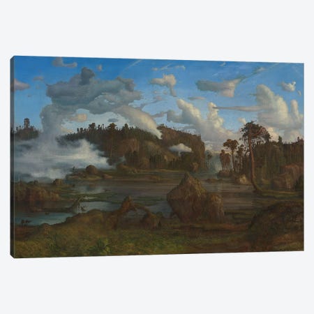 The Tarn, 1865 Canvas Print #BMN13403} by Lars Hertervig Canvas Print