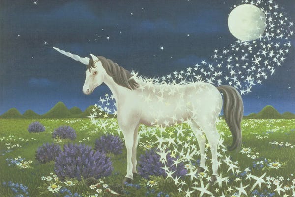 Unicorns: Magic, 1974 by Magdolna Ban