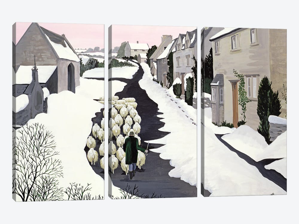 Whittington In Winter by Maggie Rowe 3-piece Canvas Print