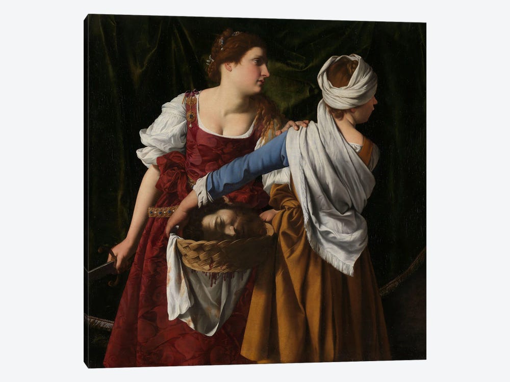 Judith And Her Maidservant With The Head Of Holofernes, C.1608- 12 by Orazio Gentileschi 1-piece Canvas Wall Art