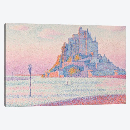 Mont Saint-Michel, Setting Sun, 1897 Canvas Print #BMN13417} by Paul Signac Canvas Art Print
