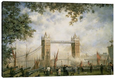 Tower Bridge: From The Tower Of London Canvas Art Print - Bridge Art