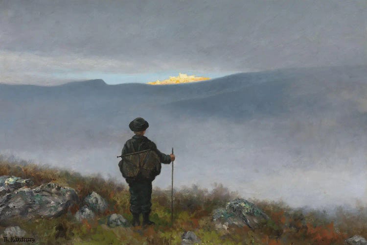 Far, Far Away Soria Moria Palace Shimmered Like Gold, 1900 by Theodor Severin Kittelsen wall art