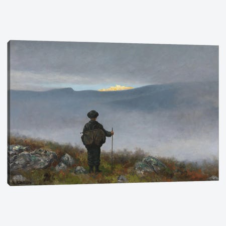 Far, Far Away Soria Moria Palace Shimmered Like Gold, 1900 Canvas Print #BMN13435} by Theodor Severin Kittelsen Canvas Art Print