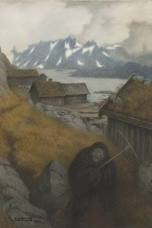 She Covers The Whole Country, 1904 by Theodor Severin Kittelsen wall art