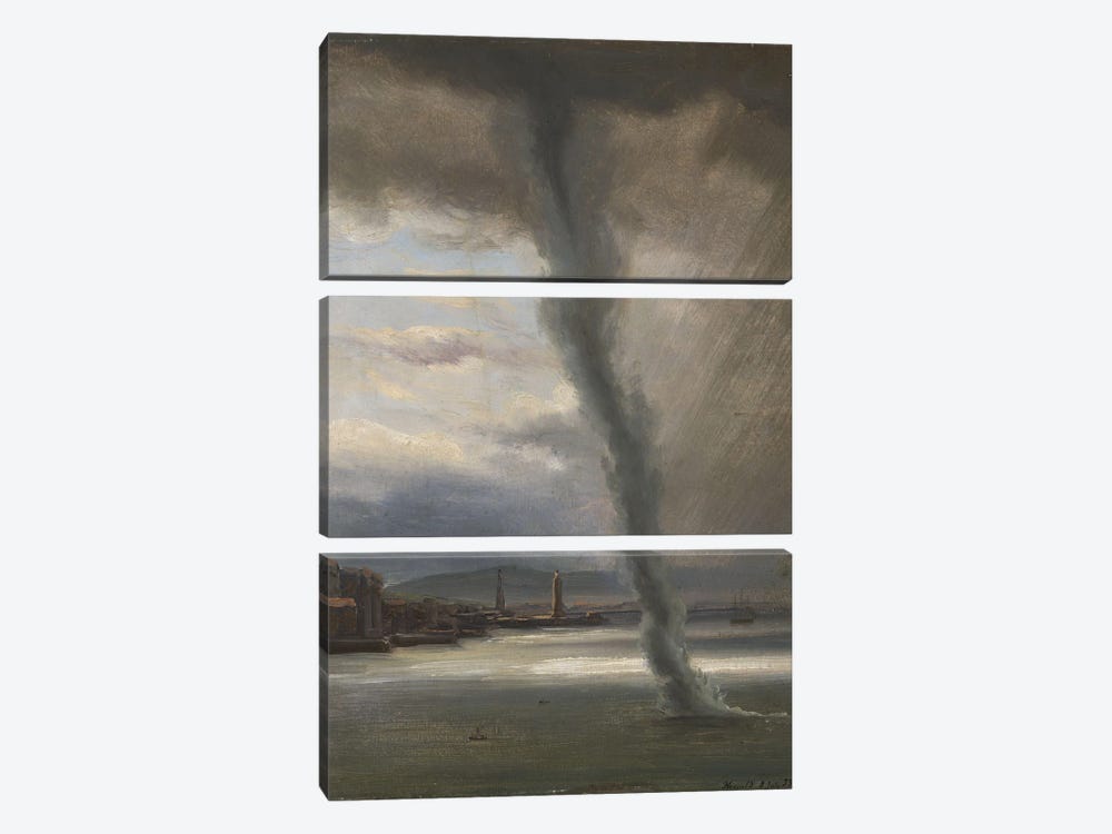 A Waterspout On The Bay Of Naples, 1833 by Thomas Fearnley 3-piece Canvas Wall Art
