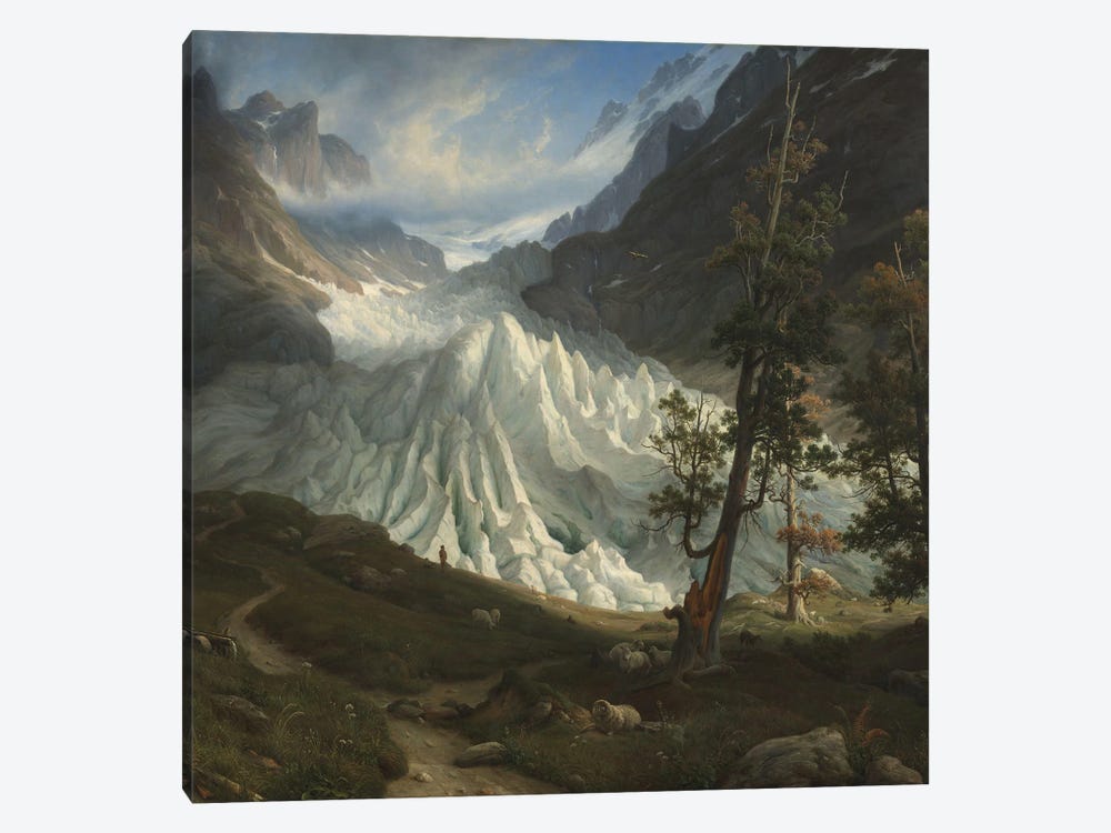 The Grindelwald Glacier, 1838 by Thomas Fearnley 1-piece Canvas Print