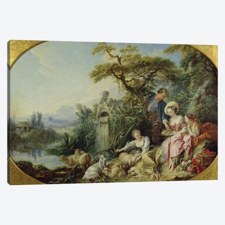 The Shepherd's Gift or, The Nest  Canvas Print #BMN1343} by Francois Boucher Canvas Art Print