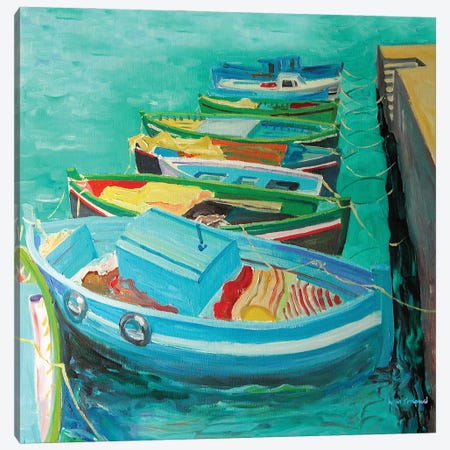 Blue Boats, 2003 Canvas Print #BMN13446} by William Ireland Canvas Wall Art