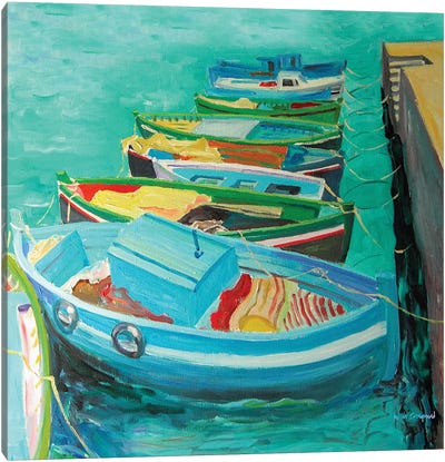 Blue Boats, 2003 Canvas Art Print