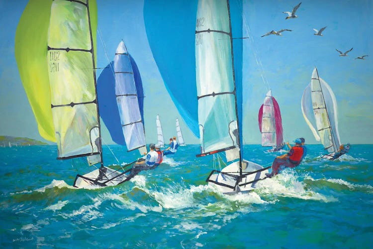 Boats With Spinnakers Out by William Ireland wall art