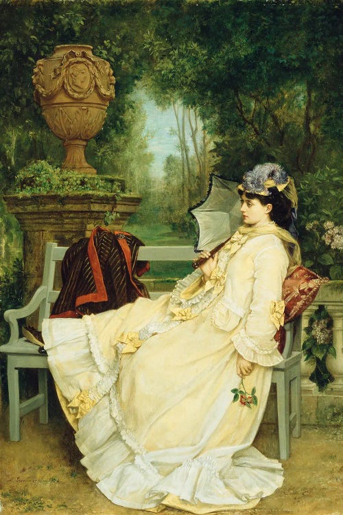 In the Garden by Auguste Toulmouche wall art