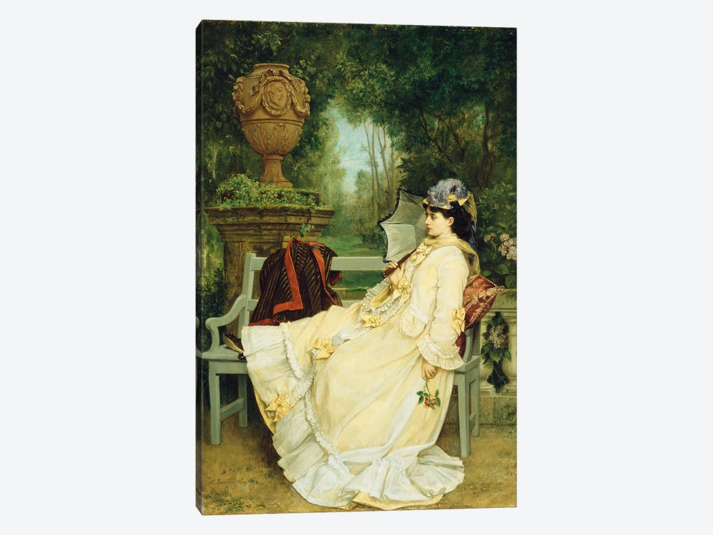 In the Garden by Auguste Toulmouche 1-piece Canvas Wall Art