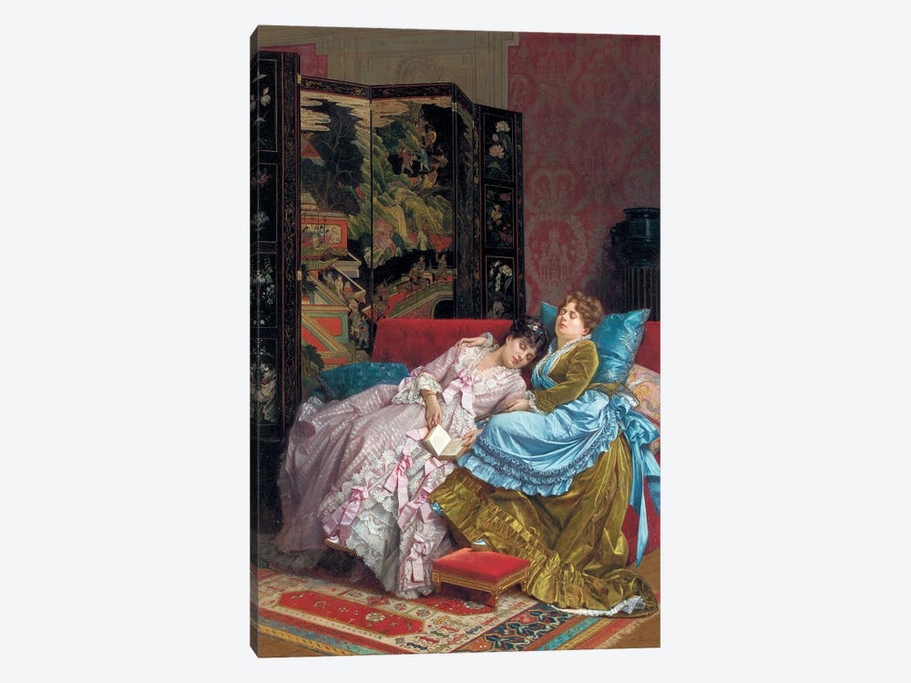 An Afternoon Idyll by Auguste Toulmouche 1-piece Canvas Art
