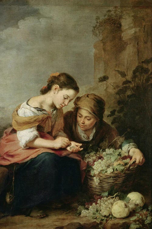 The Little Fruit-Seller by Bartolome Esteban Murillo wall art