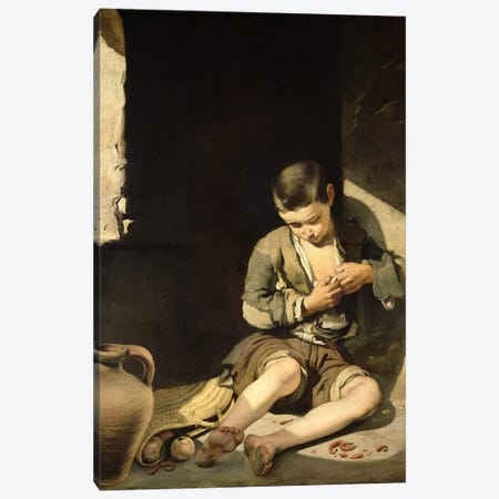 The Young Beggar Canvas Print #BMN13460} by Bartolome Esteban Murillo Canvas Art Print